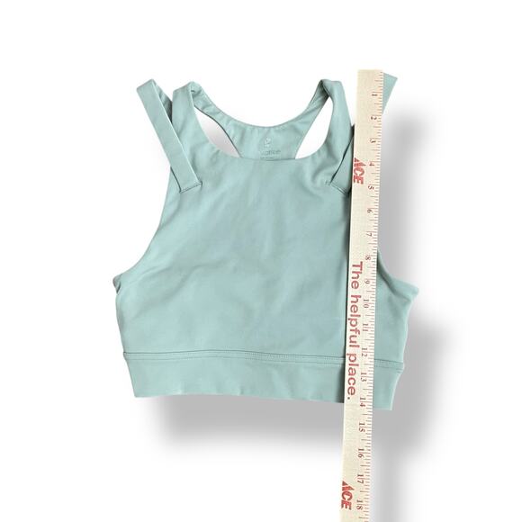 La Kottee Los Angeles Sage Green Strappy Racerback Sports Bra Top Size Small - Picture 4 of 7